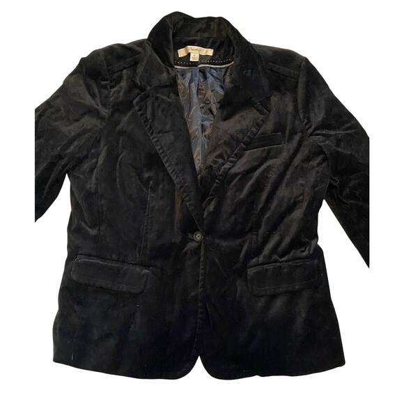 Friotto Velvet Blazer Womens Size 10 Black Career Suit Jacket Soft Sports Coat - Picture 3 of 13
